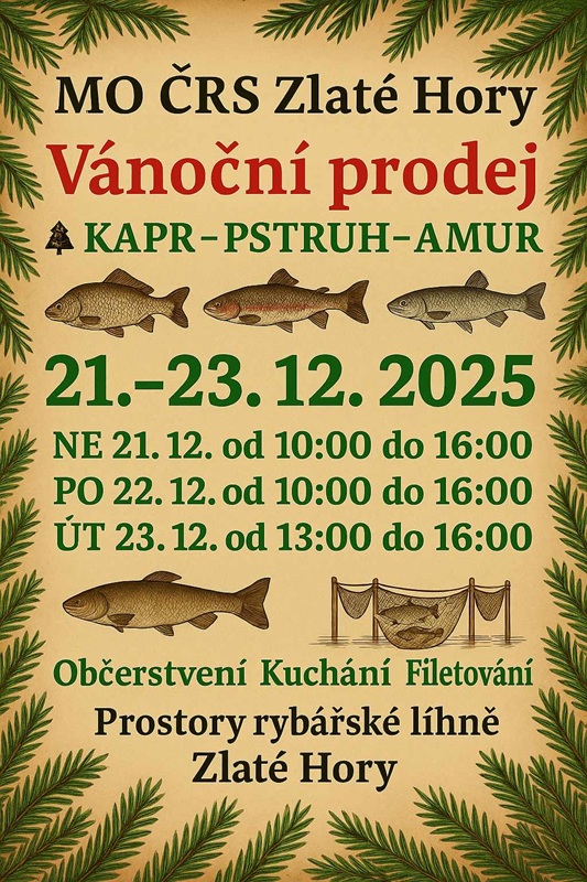 VÁNOČNÍ PRODEJ RYB 2025