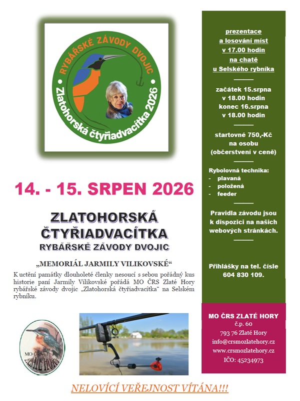 Rezervace lovných míst zahájena.